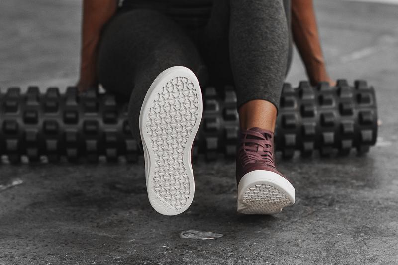 Women's Nobull High-Top Leather Trainers Burgundy | SG E2969B